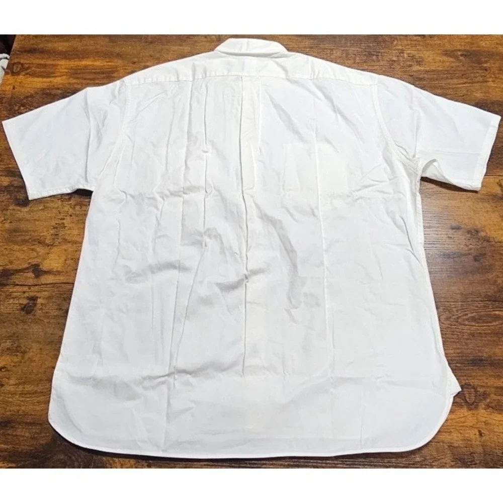 Polo Ralph Lauren Ellsworth Men's Large White Button Up 100% Cotton Camp Shirt